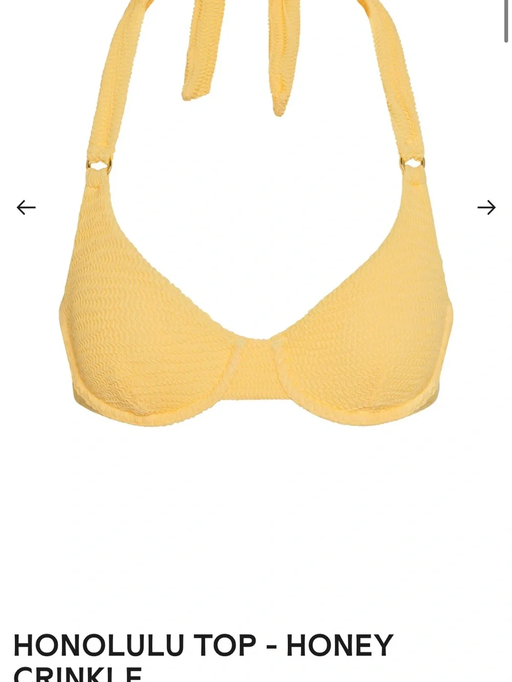 Monday Swimwear Honey Yellow Crinkle Set